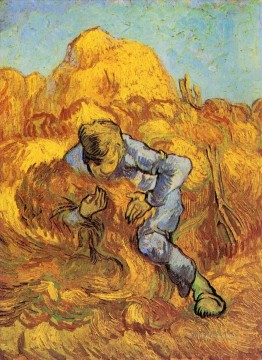  Vincent Decoraci%C3%B3n Paredes - Encuadernadora de gavillas Después de Millet Vincent van Gogh